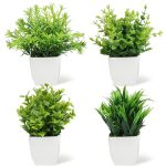 Artificial Eucalyptus Bonsai Set – Faux Green Potted Plant for Home & Office Décor