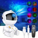 Astronaut Projector Night Light – Galaxy Star Ceiling Lamp for Bedroom & Kids’ Gifts