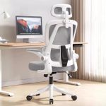 Ergonomic Office Chair – Adjustable High Back Mesh Chair with Lumbar Support and Flip-Up Arms