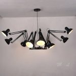 Modern Iron Chandelier – Decorative Hanging Light for Office Desks, Coffee Tables & Kitchen Dining Spaces